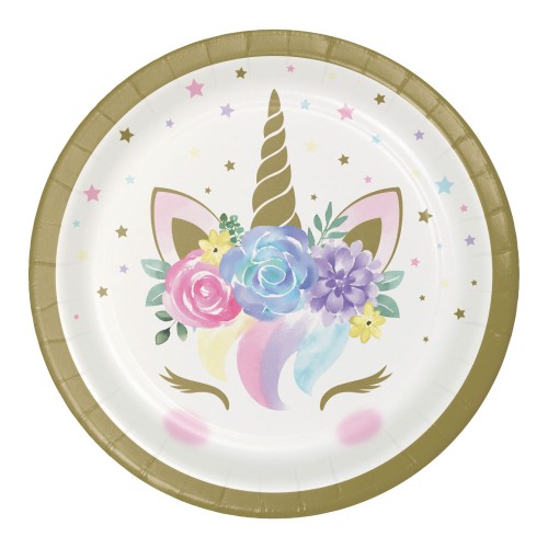 Unicorn Baby 7" Plates (8 Pack)