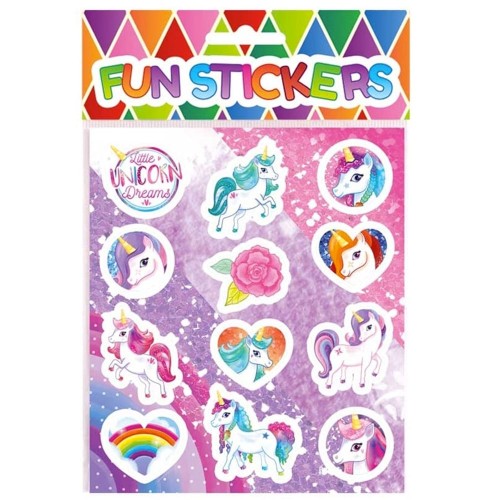Unicorn Stickers Sheets (x8 Packs)