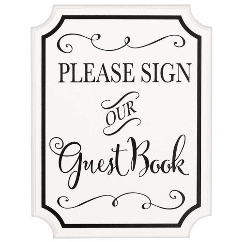 Wedding MDF Guest Book Sign With Stand