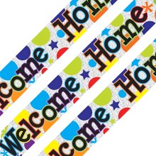 Welcome Home Dots Holographic Foil Banner