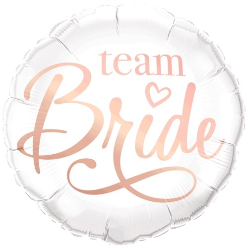 White Team Bride 18" Hen Party Foil Balloon