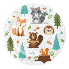 Woodland Animals 7" Plates (8 Pack)