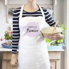 Personalised Will Cook for Prosecco White Apron