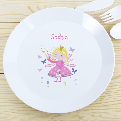 Personalised Garden Fairy Plastic Plate