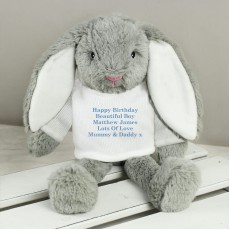 Personalised Message Bunny Rabbit (Blue)