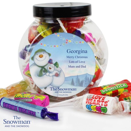 Personalised The Snowman Sweet Jar