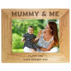 Personalised Mummy & Me 7x5 Wooden Photo Frame
