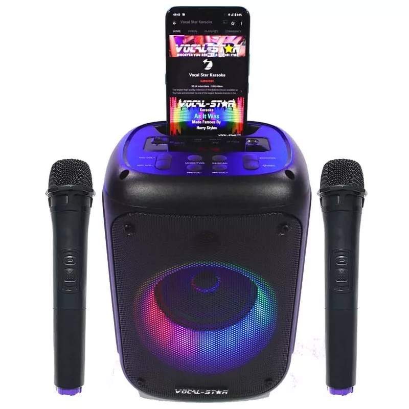 Vocal-Star VS-275BT Portable Karaoke Machine With Bluetooth & 2